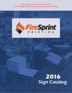 Sign Catalog - FireSprint Printing