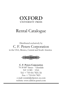 Rental Catalogue