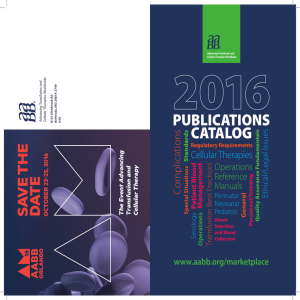AABB Publications Catalog