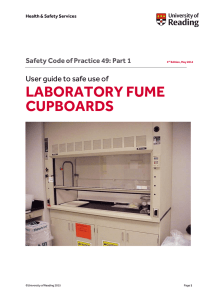 safe use of Laboratory fume cupboards