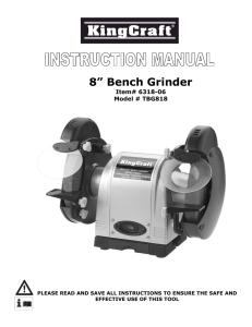 Bench Grinder Safety Precautions PDF file