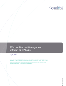 Effective Thermal Management of Optan TO-39 LEDs