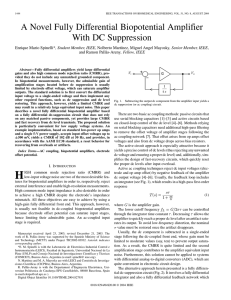 A Novel Fully Differential Biopotential Amplifier With DC Suppression