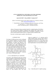 A FULLY DIFFERENTIAL SWITCHED CAPACITOR AMPLIFIER