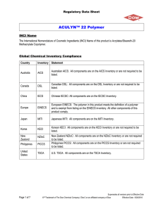 ACULYN™ 22 Polymer - The DOW Chemical Company