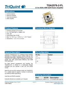 TriQuint TGA2312-FL 60 Watt X Band GaN Power Amplifier 9.0 to 10.0 GHz 