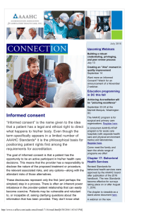 Informed consent - Accreditation Association for Ambulatory Health
