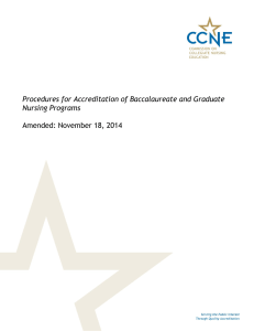 Procedures for Accreditation of Baccalaureate and Graduate
