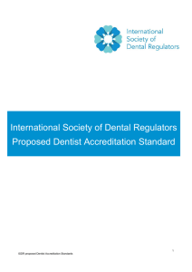 Dental Accreditation Standards - International Society of Dental