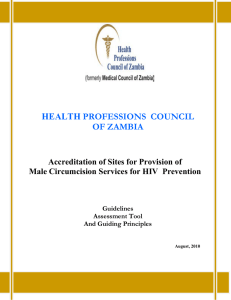 Accreditation of Sites for Provision of Male Circumcision