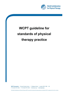 WCPT guideline for standards of physical therapy practice