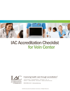 IAC Vein Center Accreditation Checklist