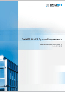 OMNITRACKER System Requirements