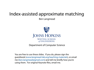 Index-assisted approximate matching
