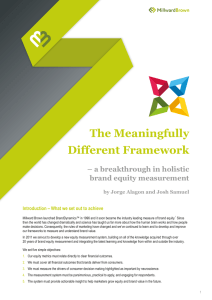 The Meaningfully Different Framework