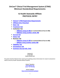 Minimum Standardized Requirements - Indiana University School of