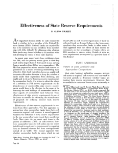 Effectiveness of State Reserve Requirements