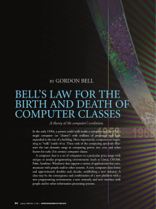 bell`s law for the birth and death of computer classes