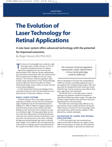 The Evolution of Laser Technology for Retinal Applications