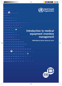 Introduction to medical equipment inventory