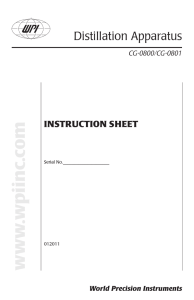 Distillation Instruction Sheet