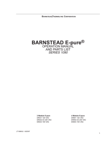 BARNSTEAD E-pure