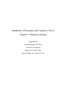 Handbook of Perception and Cognition, Vol.14 Chapter 4: Machine