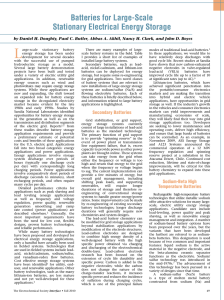 Batteries for Large-Scale Stationary Electrical Energy Storage