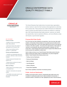 Oracle Enterprise Data Quality Data Sheet