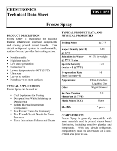 Technical Data Sheet Freeze Spray
