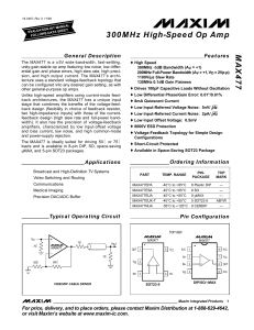 MAX477 300MHz High-Speed Op Amp