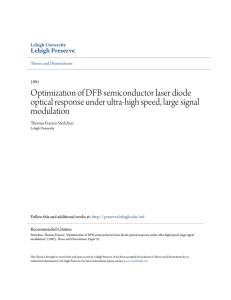 Optimization of DFB semiconductor laser diode optical response