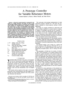 A Prototype Controller for Variable Reluctance Motors