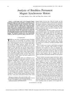 Analysis of Brushless Permanent Magnet Synchronous Motors