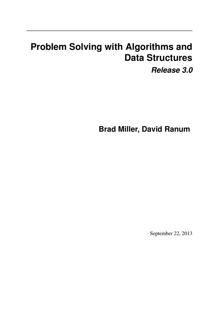 6.7. The Bubble Sort — Problem Solving with Algorithms and Data