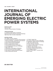 INTERNATIONAL JOURNAL OF EMERGING ELECTRIC POWER