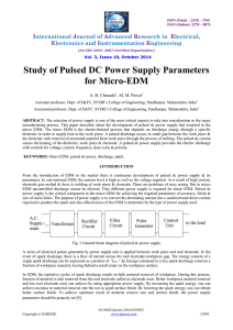 Study of Pulsed DC Power Supply Parameters for Micro