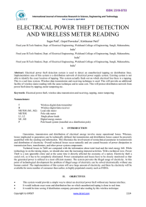 electrical power theft detection and wireless meter reading