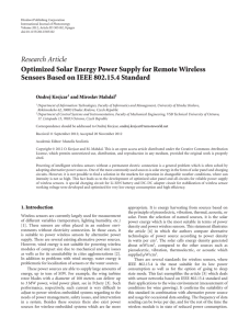 Optimized Solar Energy Power Supply for Remote Wireless Sensors