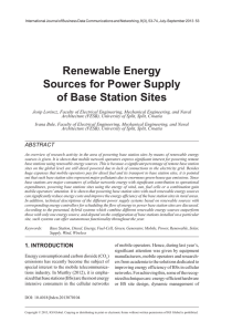 Renewable Energy Sources for Power Supply of Base Station Sites