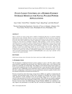 fuzzy logic control of a hybrid energy storage module for