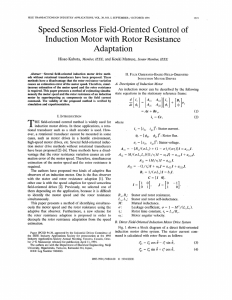 Speed sensorless field-oriented control of induction motor with