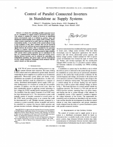 Control of parallel connected inverters in standalone AC