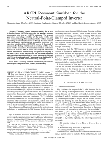 ARCPI resonant snubber for the neutral-point-clamped