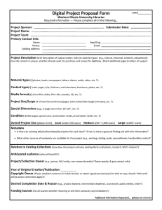 Digital Project Proposal Form