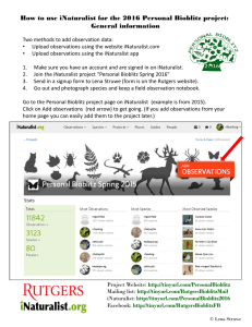 How to use iNaturalist for the 2016 Personal Bioblitz project