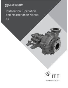 Installation, Operation, and Maintenance Manual