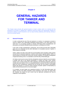 general hazards for tanker and terminal