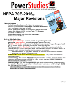 NFPA 70e Changes for 2015 Handout
