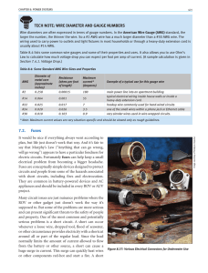 7.2. Fuses TECH NOTE: wIRE dIAMETER ANd gAugE NuMbERS